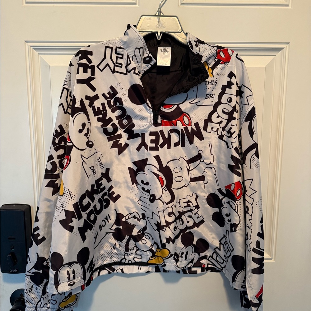 Disney Black and White Raincoat Urban Style